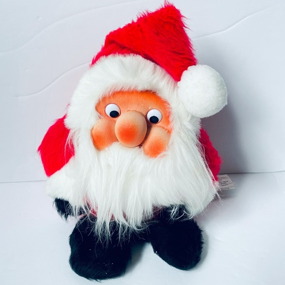 Vintage 1984 Rennoc Santakins Santa Gnome Chubby Vinyl Face Christmas St Nick - Picture 1 of 5